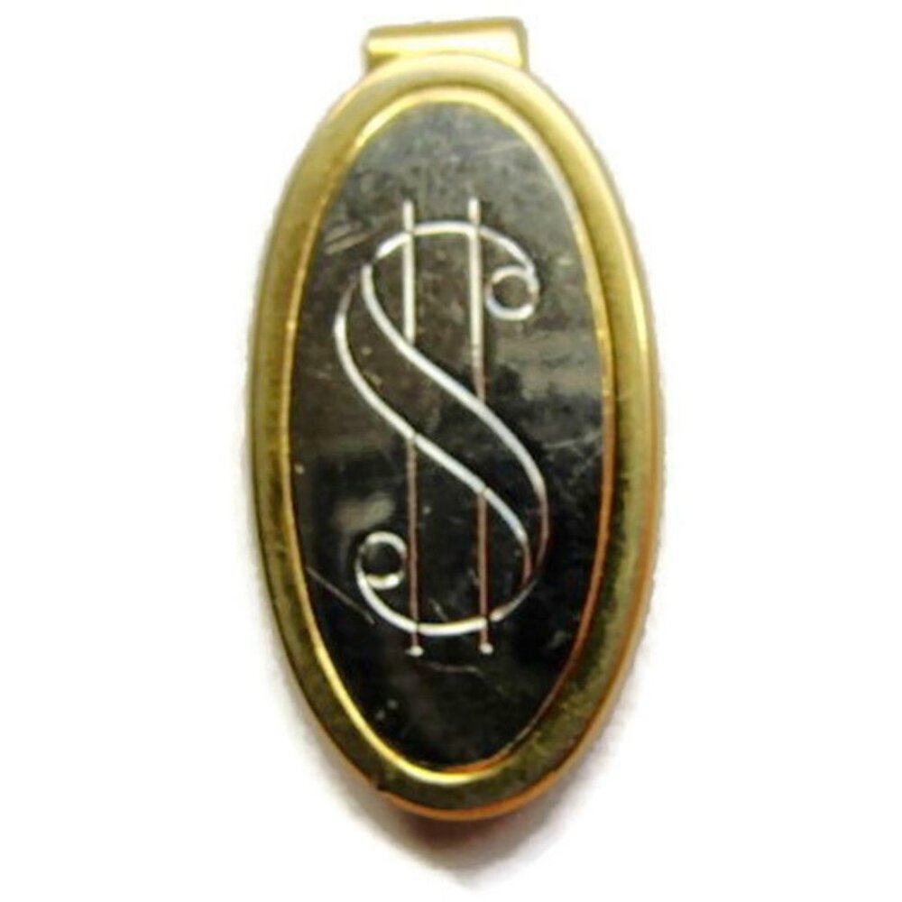 Money Clip Dollar Sign Pierre Cardin Wallet Credit Card Cash Holder Vintage